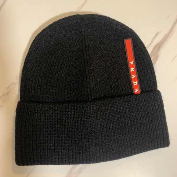 Black Prada Knit Beanie - Picture 1 of 2